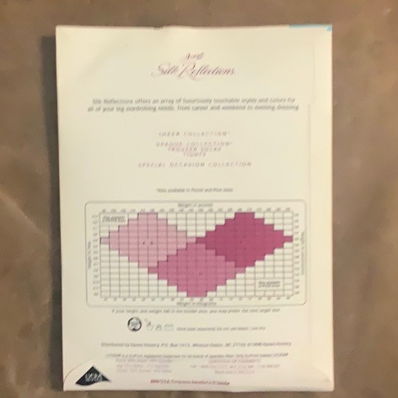 1998 Vtg.Hanes Silk Reflections CD Style #717 Gentle Brown pantyhose - NWT - Picture 4 of 4